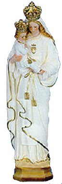 Our Lady of Mount Carmel Plaster Statue PAINTED White