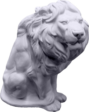 Lion Sitting Plaster Statue