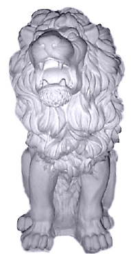 Roaring Lion Plaster Statue