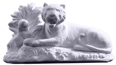 Tiger Family Plaster Statue Small