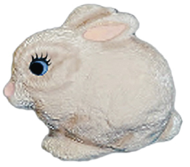 Bunny with Mask Plaster Statue