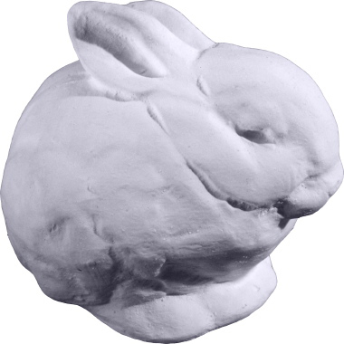Snowball Bunny Plaster Statue