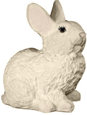 Bunny Rabbit Sitting Plaster Statue