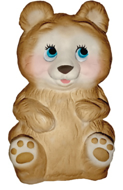 Teddy Bear Unpainted Plaster Piggy Bank Large