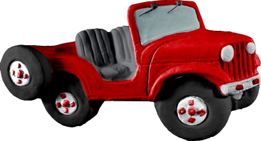 Jeep Convertible Plaster Plaque