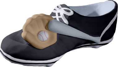 Baseball Cleats Plaster Statue