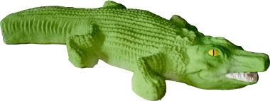 Alligator Flat Plaster Statue