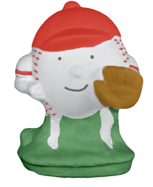 Baseball Running Plaster Statue