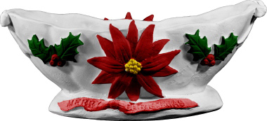 Poinsettia Bowl Plaster Vase