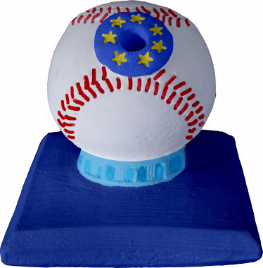 Baseball Plaster Pencil Holder