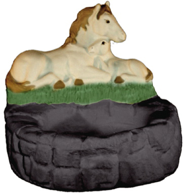 Horse Family Plaster Coin Holder