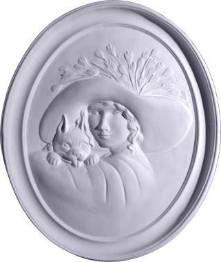 Gibson Girl Cameo B Plaster Plaque