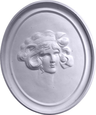 Gibson Girl Cameo C Plaster Plaque