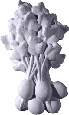 Radishes Plaster Plaque