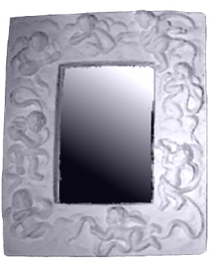 Eight Cherub Plaster Mirror