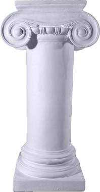 Ionic Smooth Plaster Pedestal