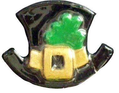 Leprechaun Hat Plaster Jewelry Pin