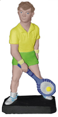 Tennis Player Plaster Statue