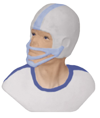 Football Player Bust Plaster Statue