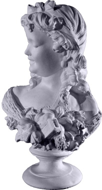 Laughing Girl Plaster Statue