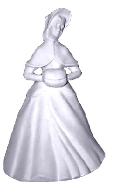 Winter Girl Plaster Statue