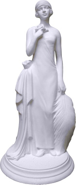 Roaring Twenties Girl Plaster Statue b