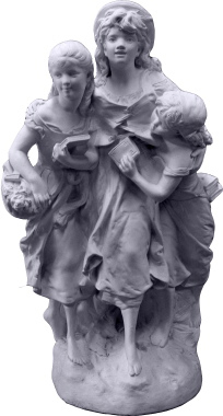 Three Sisters Plaster Statue