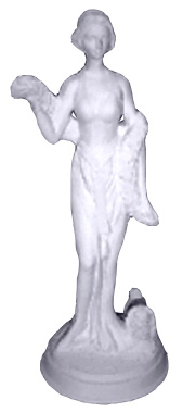 Art Deco Lady with Shawl Plaster Statue