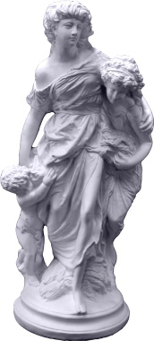 Mother and Children Plaster Statue