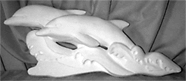 Two Dolphins on Wave Wall Art Plaque