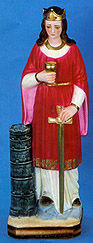Santa Barbara statue