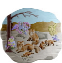 Woodland Animal Fox Plaster Plaque