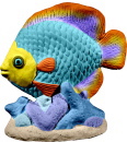 Tropical Fish Plaster Statue b