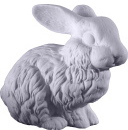 Fat Bunny Plaster Statue
