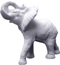 Bull Elephant Standing Plaster Statue