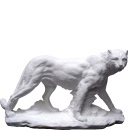 Cougar on Base Plaster Statue