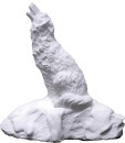 Howling Wolf Plaster Statue
