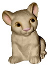 Lion Cub Seated Statue Small