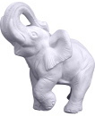 Elephant with Trunk up Plaster Statue