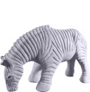 Zebra Grazing Plaster Statue