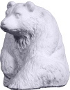 Bear Sitting Plaster Statue