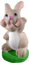 Waving Bunny Plaster Statue