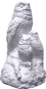 Owl with Babies Plaster Statue