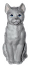 Smooth Cat Plaster Statue