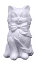 Cat with Bow front Plaster Statue