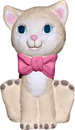 Proud Kitten with Bow Plaster Statue