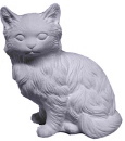 Persian Cat Plaster Statue