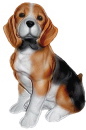 Beagle Plaster Statue