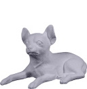 Chihuahua Lying Down Plaster Statue