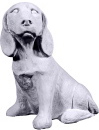 Beagle Seated Plaster Statue